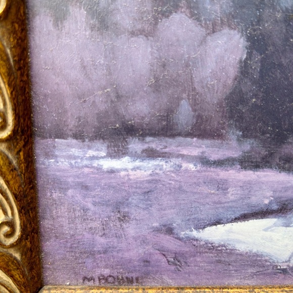 Signed Original Spooky Scenery Forest Trees Fine Art Artwork Framed - Picture 3 of 9